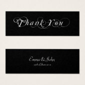 Noir et blanc Mariage faveur tag cadeau (Devant & derrière)