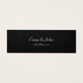 Noir et blanc Mariage faveur tag cadeau (Dos)