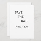 Noir Et Blanc Mariage Gay Enregistrer La Carte Dat (Devant / Derrière)