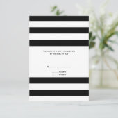 Noir et blanc Mariage rayé RSVP (Debout devant)