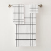 Noir et blanc Minimal moderne Plaid Motif propre (En situation)
