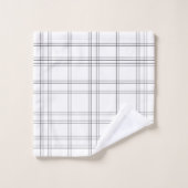 Noir et blanc Minimal moderne Plaid Motif propre (Gant de toilette)