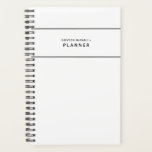 Noir et blanc Minimal Simple Planner<br><div class="desc">Simple et minimaliste dans son esthétique, ce planificateur personnalisé se sent propre et organisé avec ses graphismes parés en noir et blanc frais. Le texte customisé vous permet de contrôler le étiquette, d'ajouter un an, un nom, un sujet scolaire et même des informations de contact si votre carnet est perdu....</div>