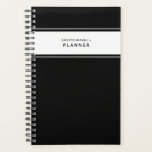 Noir et blanc Minimal Simple Planner<br><div class="desc">Simple et minimaliste dans son esthétique, ce planificateur personnalisé noir se sent propre et organisé avec ses graphismes parés en noir et blanc frais. Le texte customisé vous permet de contrôler le étiquette, d'ajouter un an, un nom, un sujet scolaire et même des informations de contact si votre carnet est...</div>
