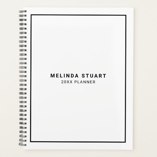 Noir et blanc minimaliste moderne (Devant)