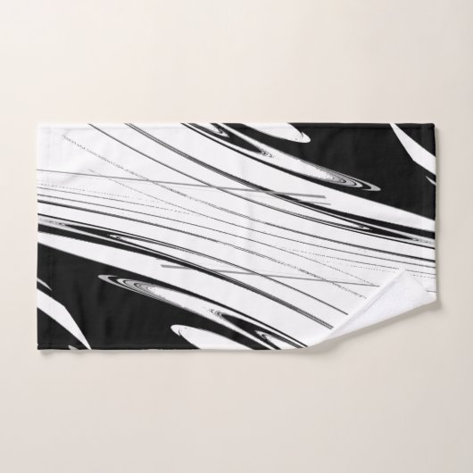 Noir et blanc moderne (Serviette à main)