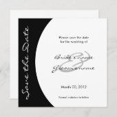 Noir et blanc moderne Enregistrer les cartes de da (Devant / Derrière)