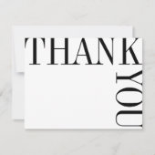 Noir et Blanc Moderne Grand Texte Merci Note (Devant)
