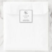 Noir Et Blanc Moderne Votre Logo Soy Étiquette Bou (Sac)