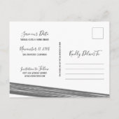 Noir et Blanc modernes Enregistrer notre carte pos (Dos)