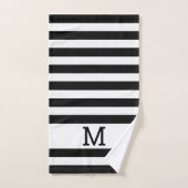 Noir et blanc monogrammes (Serviette à main)