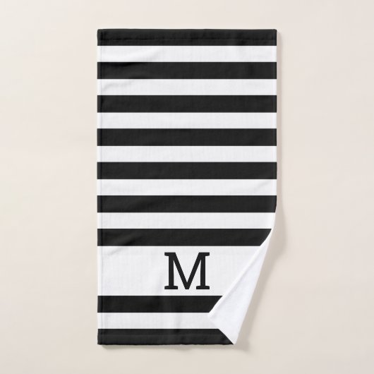 Noir et blanc monogrammes (Serviette à main)