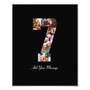 Noir et blanc Numéro 7 Photo Collage