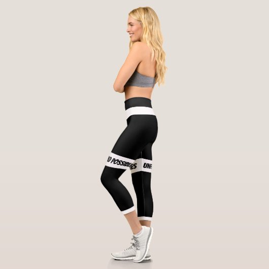 Noir et blanc personnalisable leggings haute taill (Gauche)