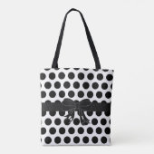 Noir et blanc - pois - sac à main/Fourre-tout (Dos)