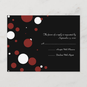Noir et blanc Polka Dot Wedding RSVP