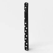 Noir et blanc Polka Motif iPhone 5 Coque (Dos/Gauche)