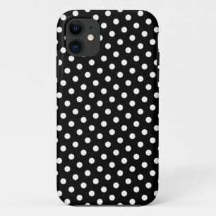 Noir et blanc Polka Motif iPhone 5 Coque