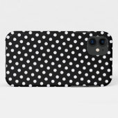 Noir et blanc Polka Motif iPhone 5 Coque (Dos (Horizontal))