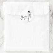 Noir et blanc Rétro Glam Diva Étiquettes de adress (Sac)