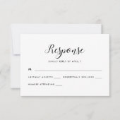 Noir et blanc Retro Points Mariage Rsvp Réponse (Devant)
