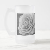 Noir et blanc Rose Frosted Glass Beer Mug (Gauche)