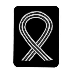 Noir et blanc Ruban Magnets de sensibilisation au