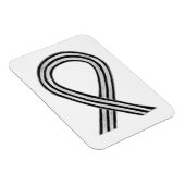 Noir et blanc Ruban Magnets de sensibilisation au (Côté Droit)