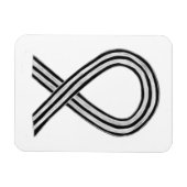 Noir et blanc Ruban Magnets de sensibilisation au (Horizontal)