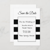 Noir et blanc Simple moderne Enregistrer les carte (Devant / Derrière)