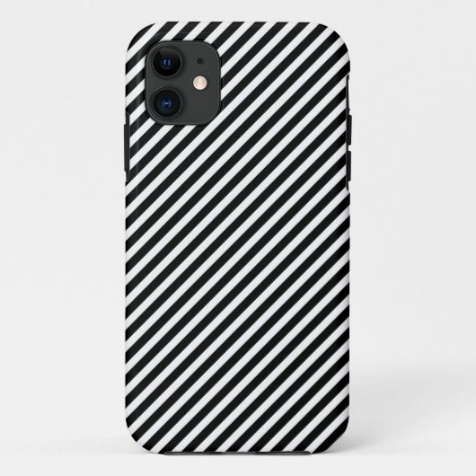 Noir et blanc Striped iPhone 5 Coque (Dos)