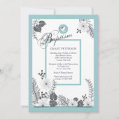 Noir et blanc sur invitation bleue (Devant)