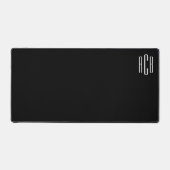 Noir et blanc trois lettres Monogramme Top Corner (Recto)