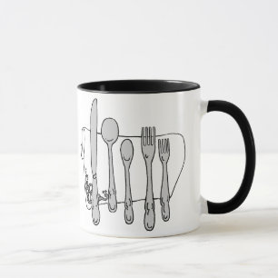 Noir et blanc vaisselle Art Café Mug