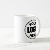 noir et blanc votre logo ici tasse (Devant droit)