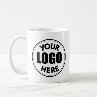 noir et blanc votre logo ici tasse