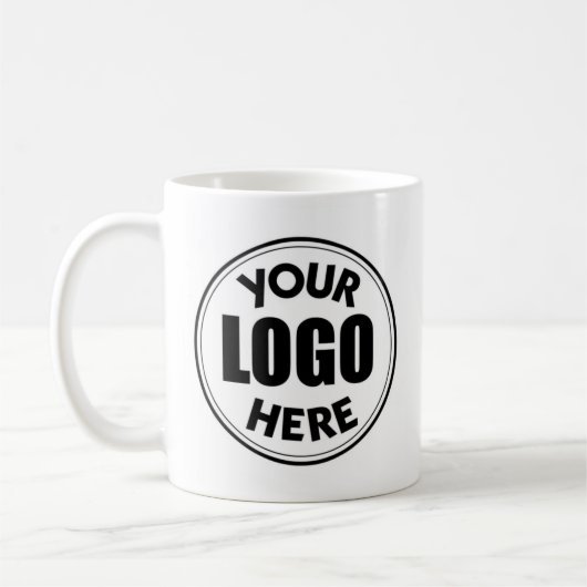 noir et blanc votre logo ici tasse (Gauche)