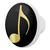 Noir et bouton de note de musique d'or (Droite)