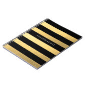 Noir et carnet personnalisé par or (Côté gauche)