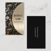 Noir et carte de visite 2 d'outils d'atelier d'or (Devant / Derrière)