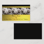 Noir et carte de visite de chocolat d'or (Devant / Derrière)