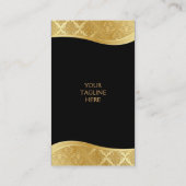 Noir et carte de visite de damassé d'or (Dos)