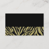 Noir et carte de visite de professionnel de zèbre (Dos)