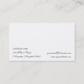 Noir et carte de visite floral de turquoise (Dos)