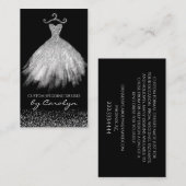 Noir et carte de visite scintillant d'ouvrière (Devant / Derrière)