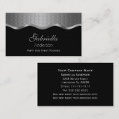 Noir et cartes de visite de regard en métal (Devant / Derrière)