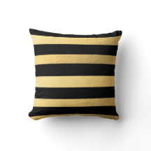 Noir et coussin barré par or