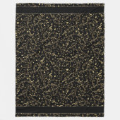 Noir et couverture de notes de musique d'or (Devant)