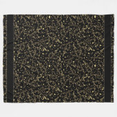 Noir et couverture de notes de musique d'or (Devant (Horizontal))