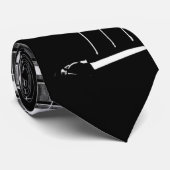 Noir et cravate de musique de guitare électrique (Roulé)